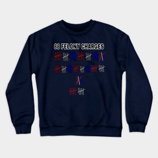 88 FELONY CHARGES - Red, White & Blue - Front Crewneck Sweatshirt